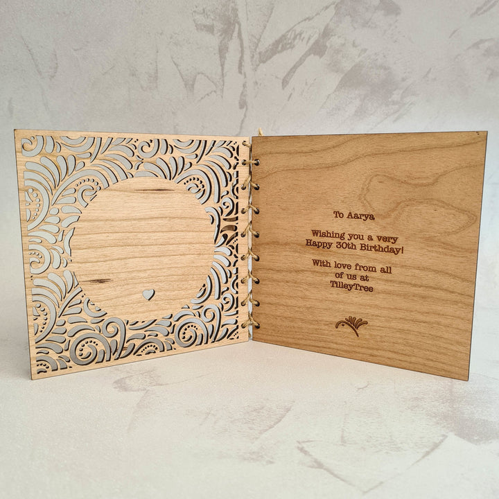 'Luxury Laced' Birthday Milestone Wooden Card - TilleyTree