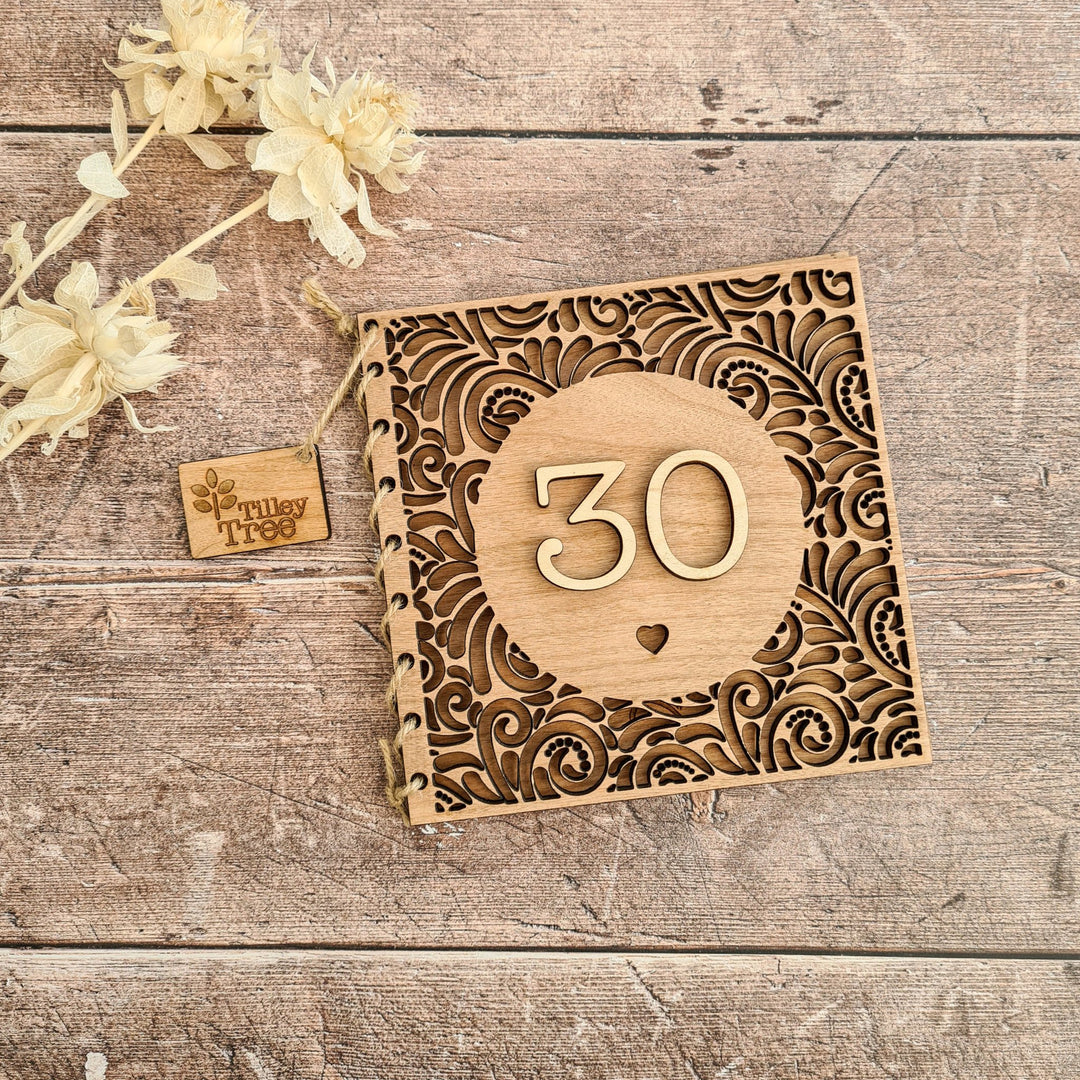 'Luxury Laced' Birthday Milestone Wooden Card - TilleyTree