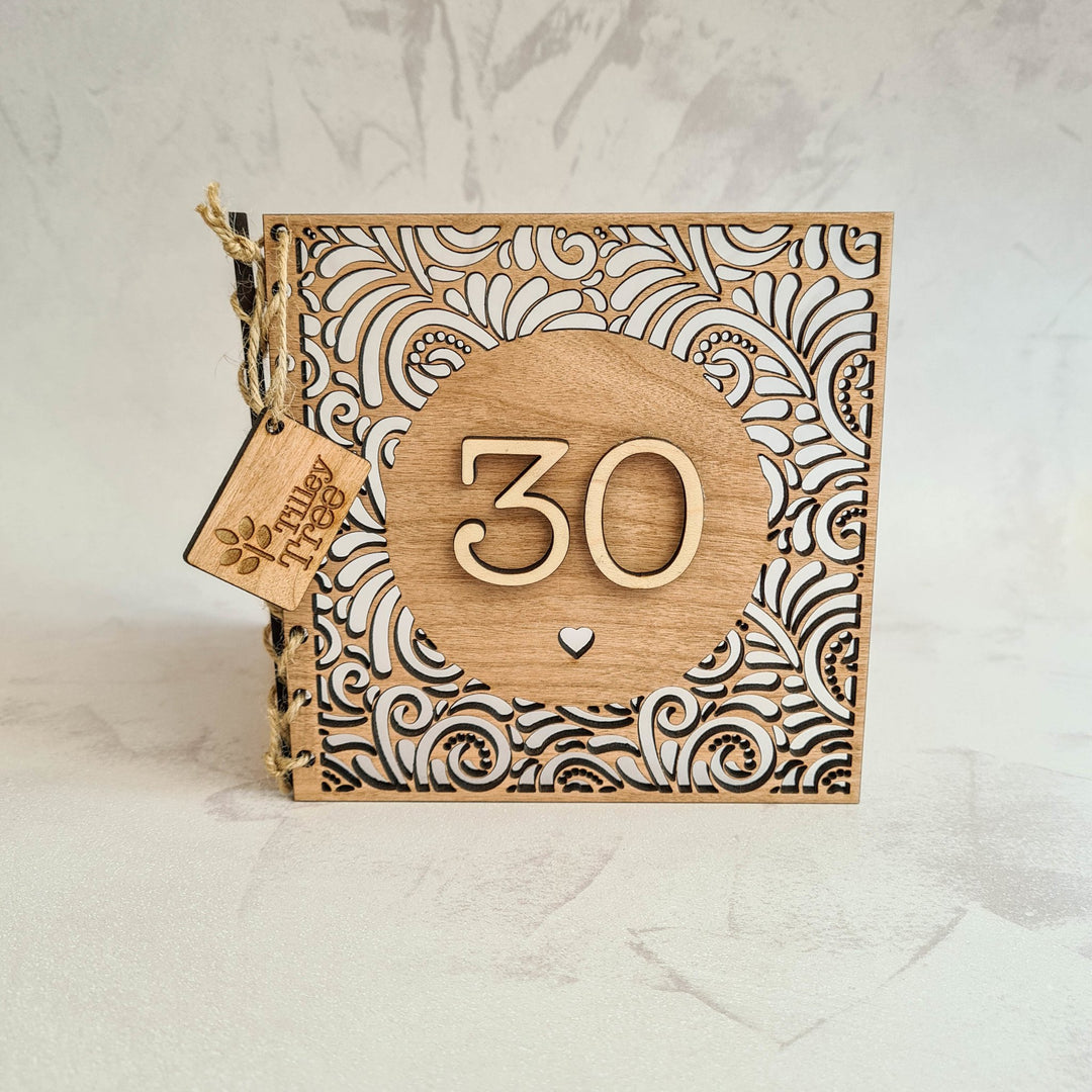 'Luxury Laced' Birthday Milestone Wooden Card - TilleyTree