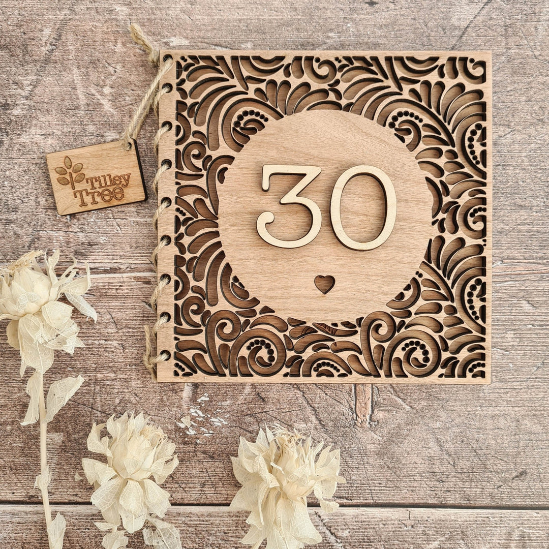 'Luxury Laced' Birthday Milestone Wooden Card - TilleyTree