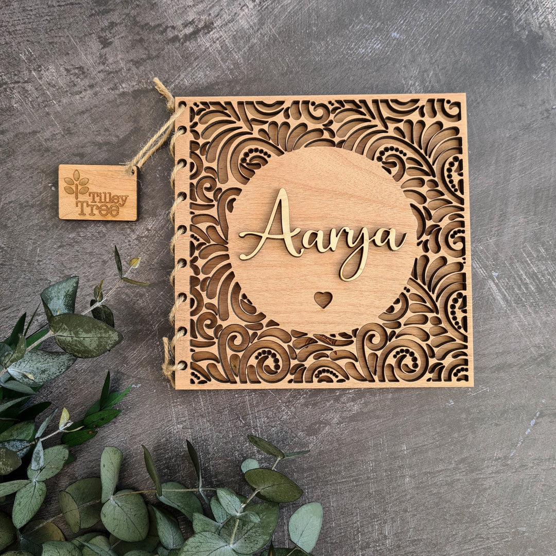 'Luxury Laced' Personalised Wooden Card - TilleyTree