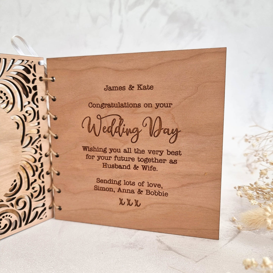 Luxury Laced Wedding Card - TilleyTree