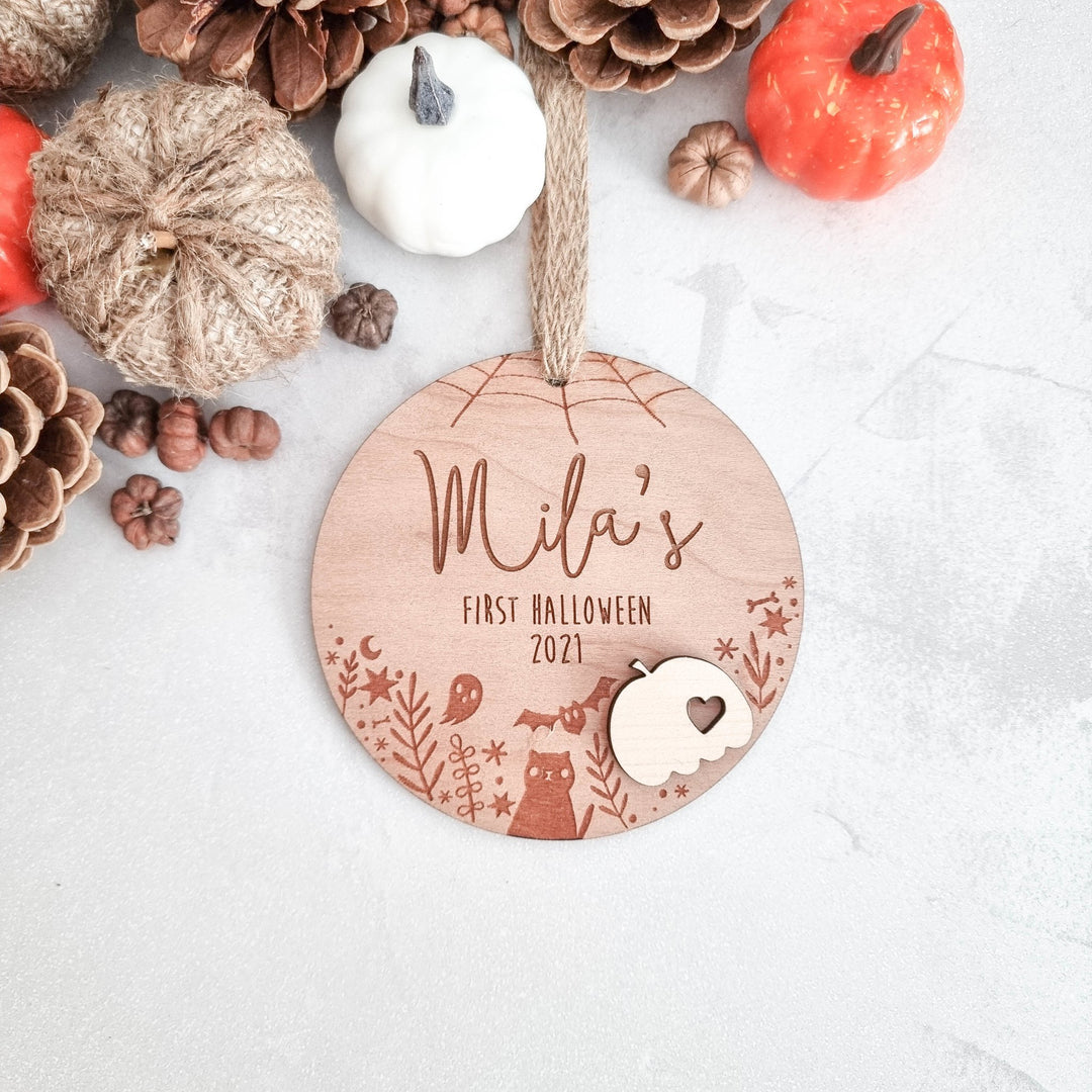 Luxury Pumpkin Disc | Halloween Name Tag Labels - TilleyTree