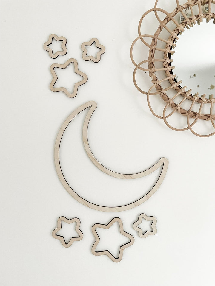 Moon and Stars Wall Art - TilleyTree