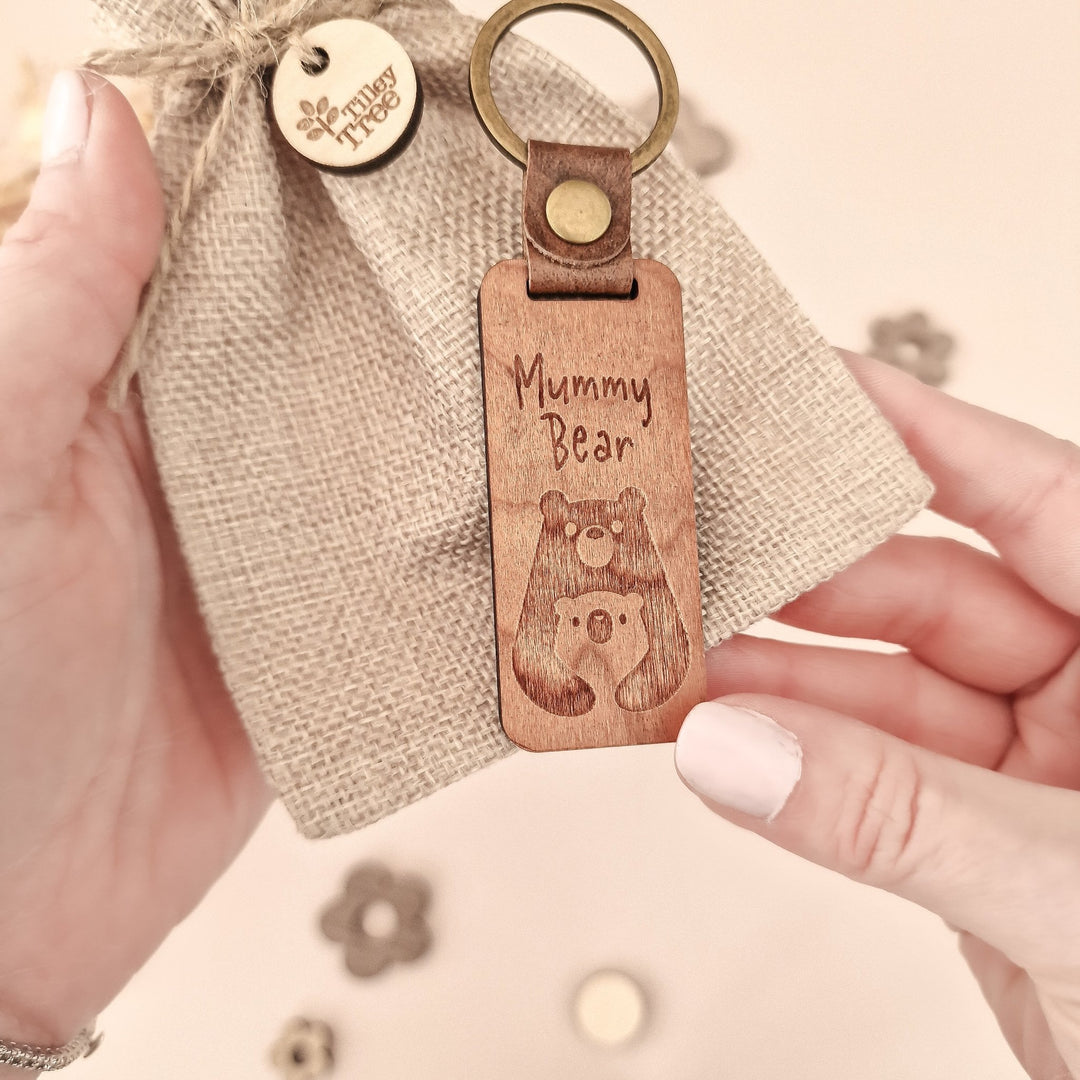 Mummy Bear Keyring - TilleyTree