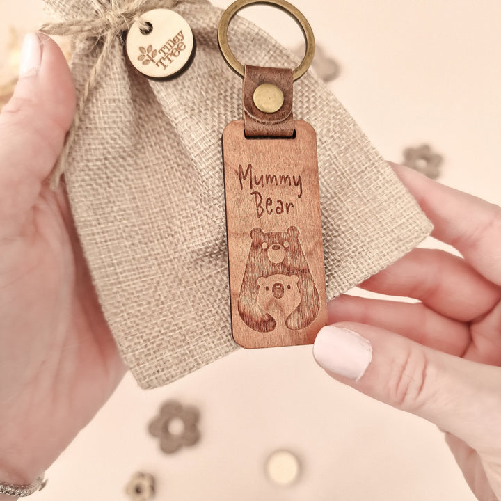 Mummy Bear Keyring - TilleyTree