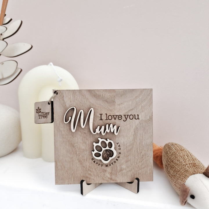 Paw Print Card - For Pet Mums - TilleyTree