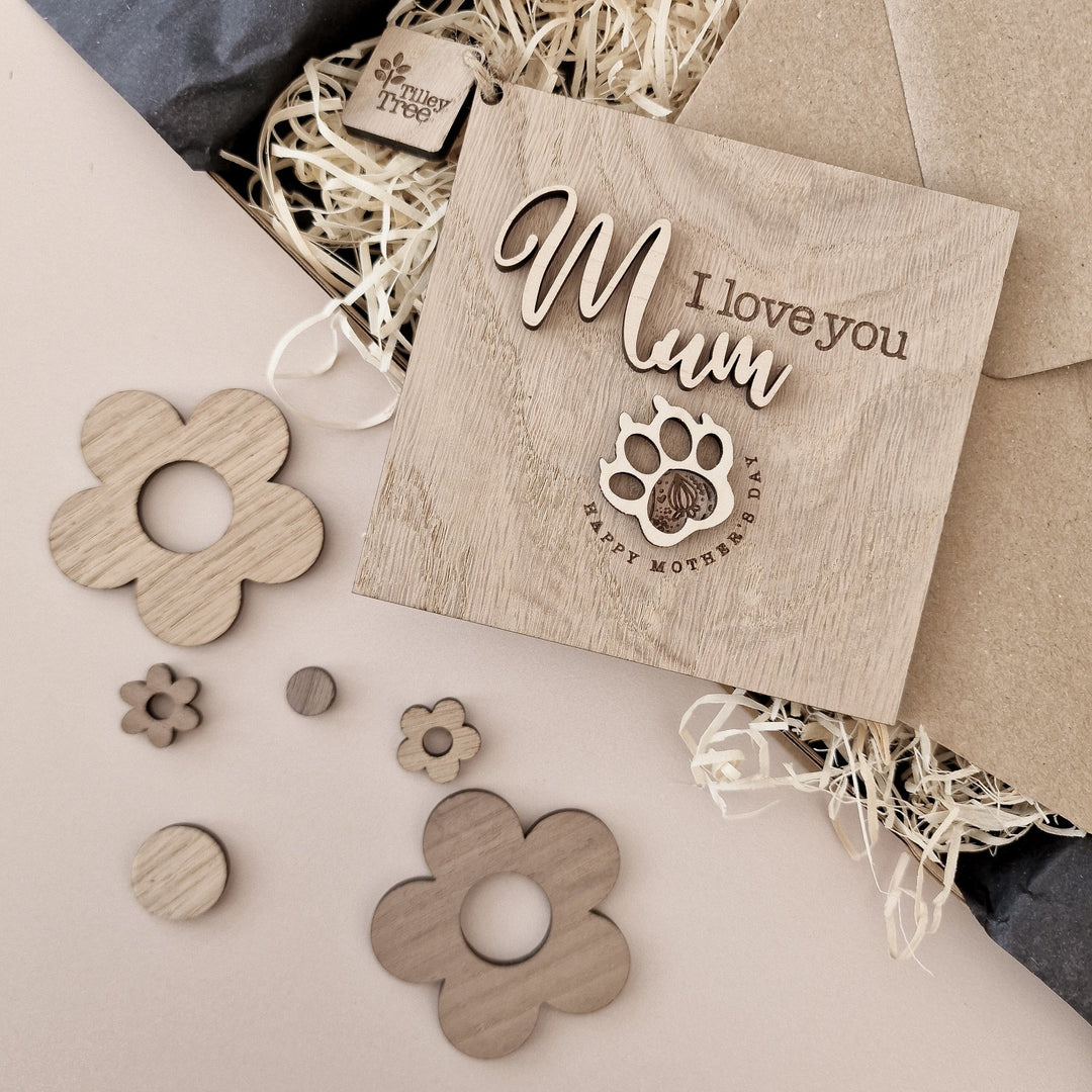 Paw Print Card - For Pet Mums - TilleyTree