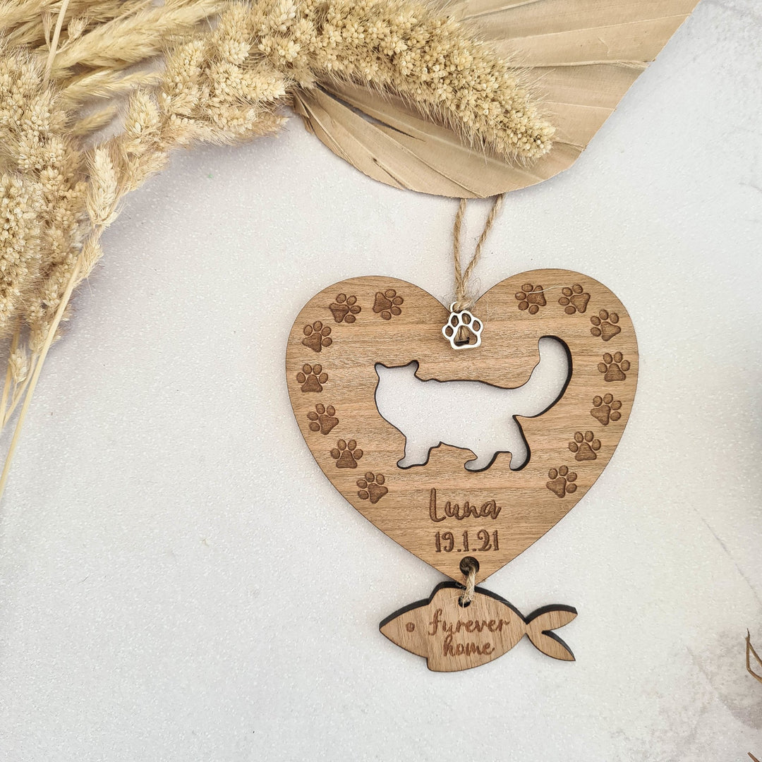 Pawsitively Pawsome<br>Personalised Cat Decoration - TilleyTree