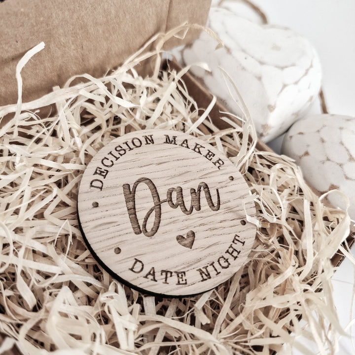 Personalised Decision Coin - Date Night - TilleyTree