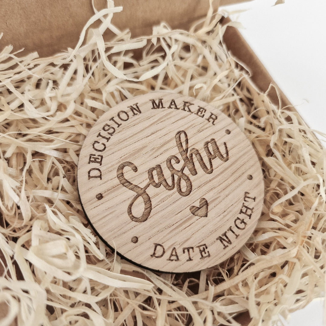 Personalised Decision Coin - Date Night - TilleyTree