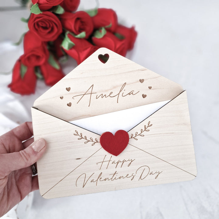 Personalised Envelope Letter Holder - For Valentine's or any occasion - TilleyTree