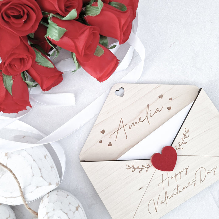 Personalised Envelope Letter Holder - For Valentine's or any occasion - TilleyTree