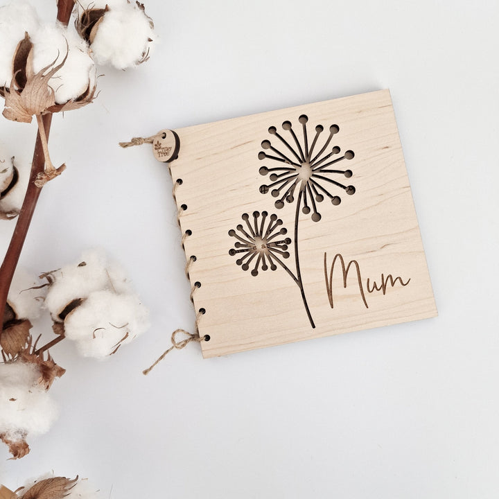 Personalised Floral Card - Flowerhead Cut-out - TilleyTree