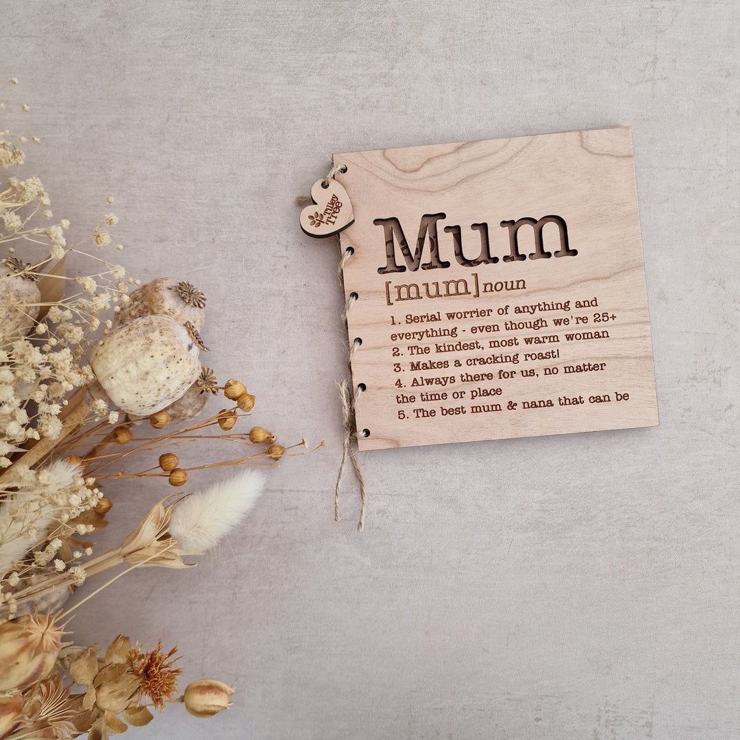 Personalised Name Card - Noun Definition - TilleyTree