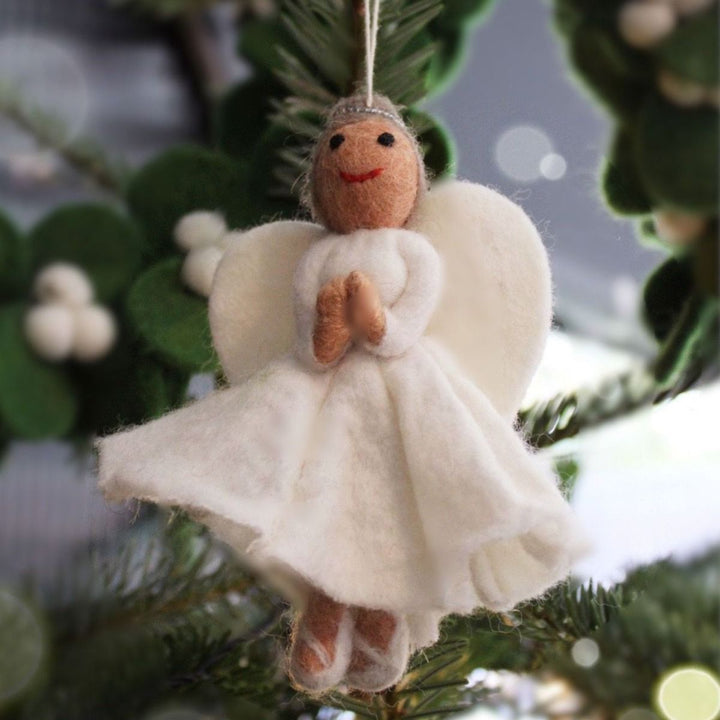 Personalised Needlefelt Christmas Fairy / Angel - TilleyTree