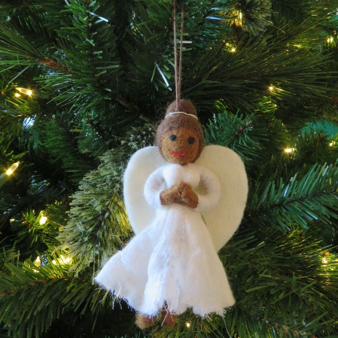 Personalised Needlefelt Christmas Fairy / Angel - TilleyTree