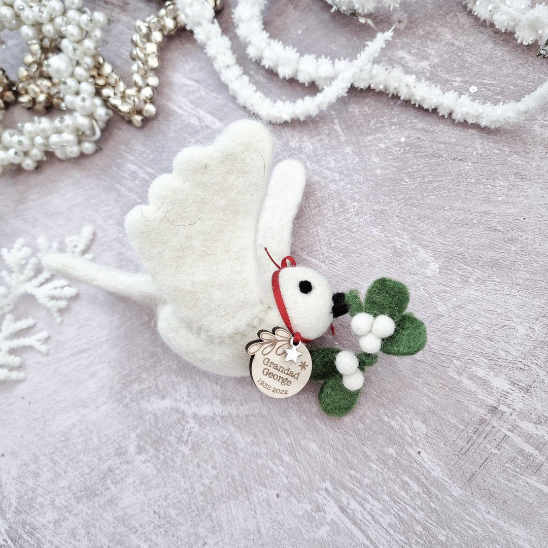 Personalised Needlefelt Dove - TilleyTree