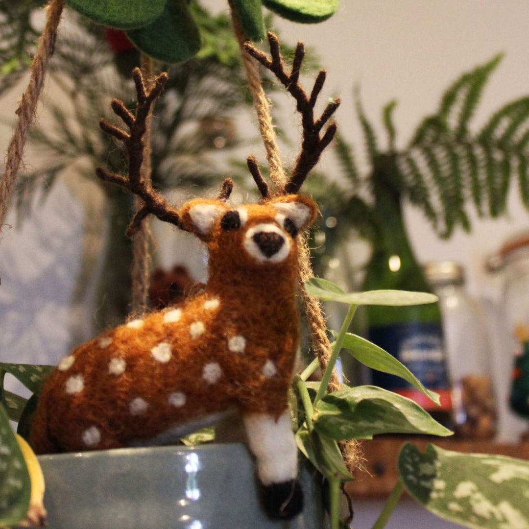 Personalised Needlefelt Reindeer Stag - TilleyTree