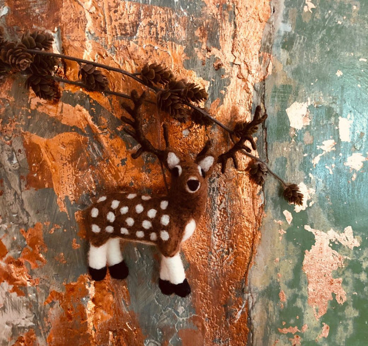 Personalised Needlefelt Reindeer Stag - TilleyTree