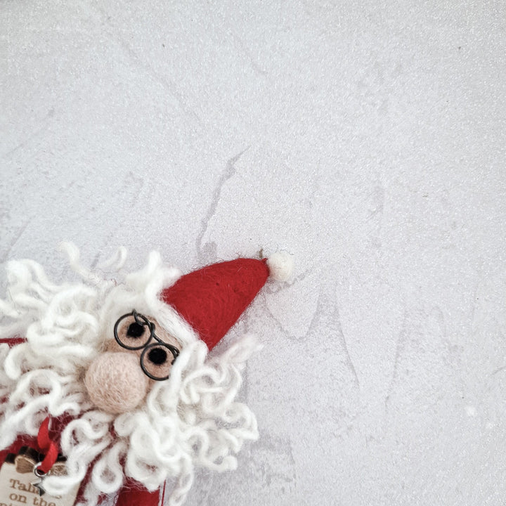 Personalised Needlefelt Santa Father Christmas - TilleyTree