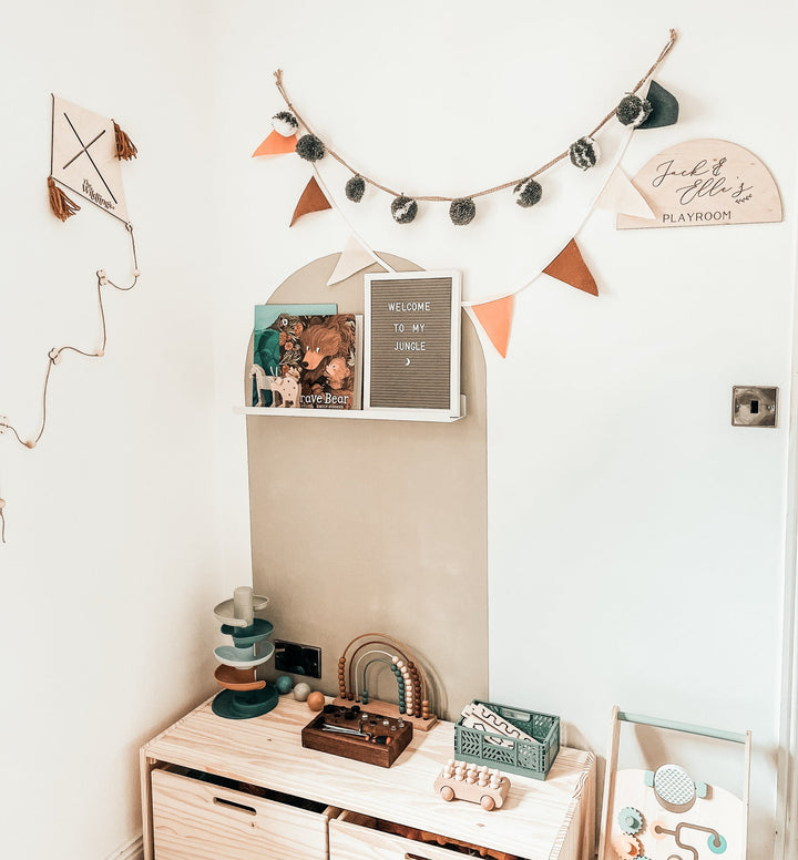 Personalised Semi Circle Wall Sign - Playroom - TilleyTree