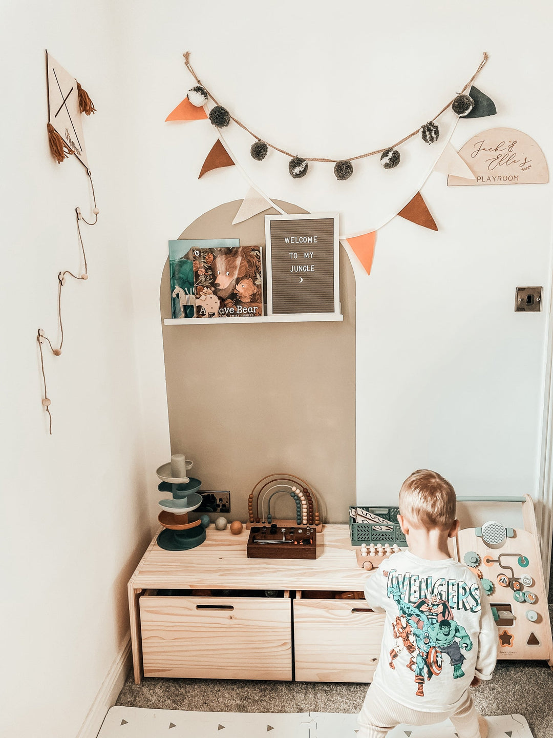 Personalised Semi Circle Wall Sign - Playroom - TilleyTree