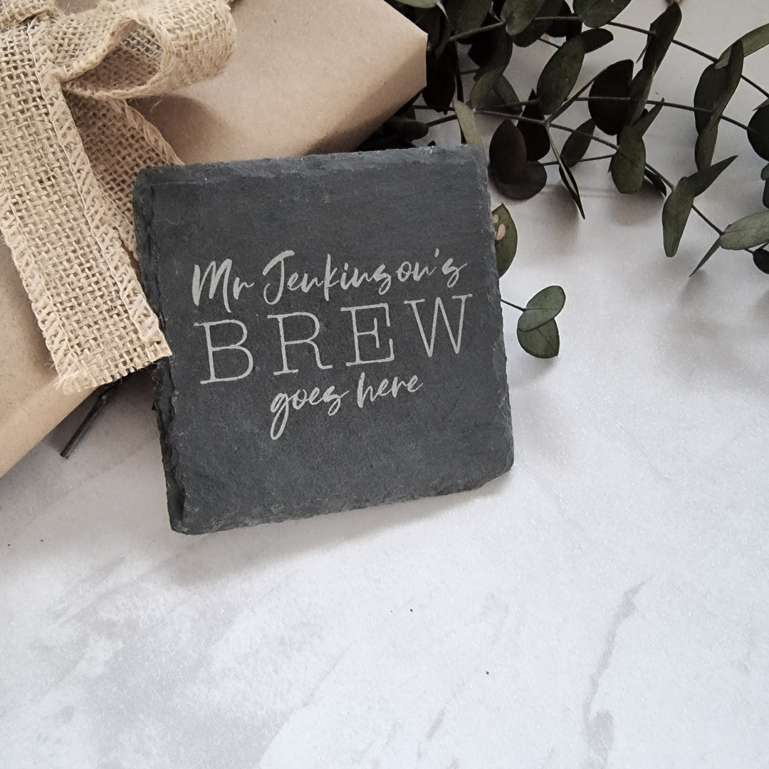 Personalised Slate Coaster - Any Drink - TilleyTree