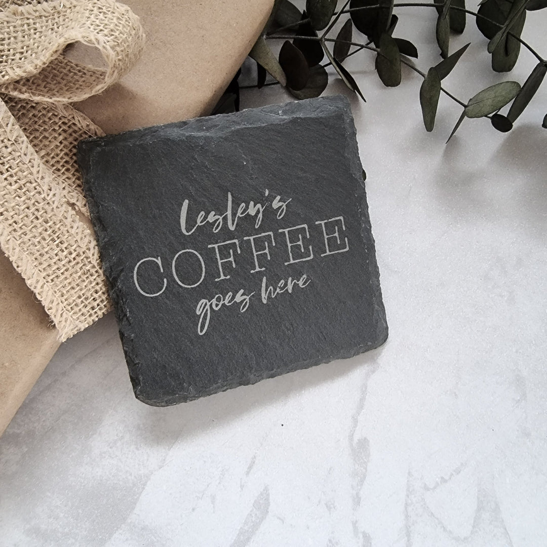 Personalised Slate Coaster - Any Drink - TilleyTree