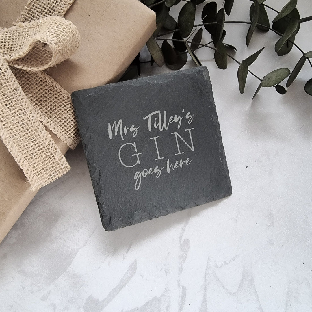 Personalised Slate Coaster - Any Drink - TilleyTree