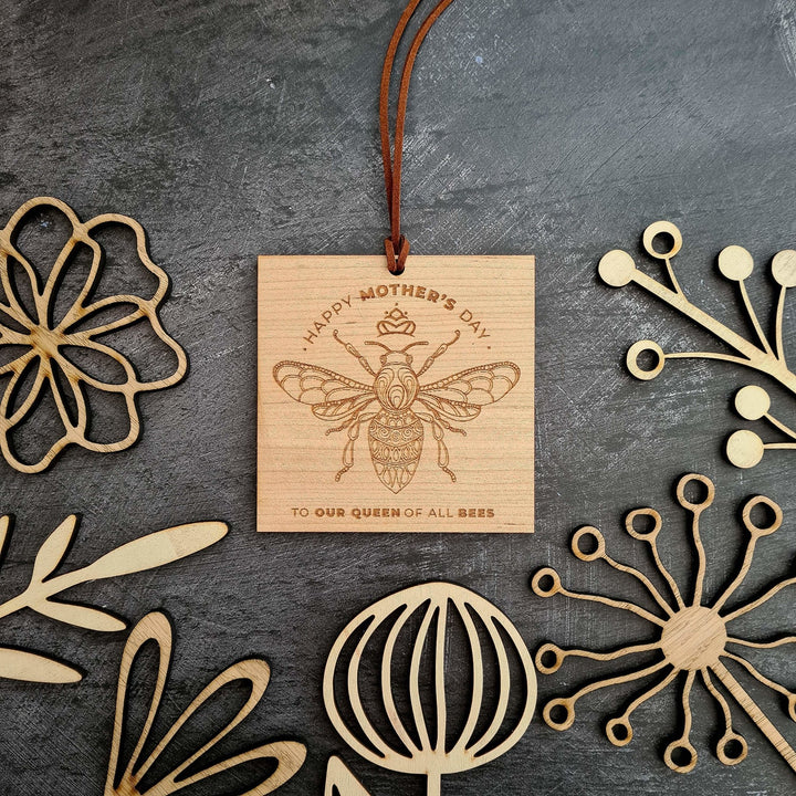 Queen Bee - Personalised Wooden Card - TilleyTree