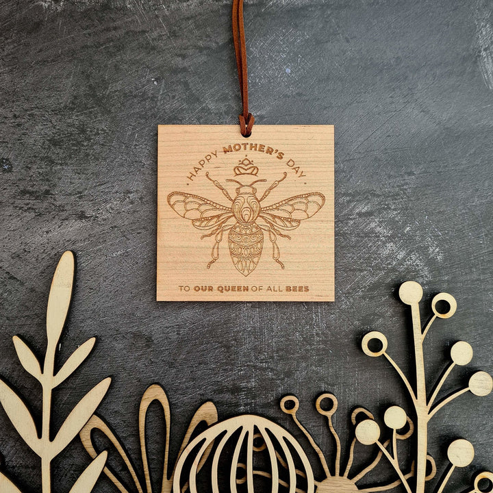 Queen Bee - Personalised Wooden Card - TilleyTree