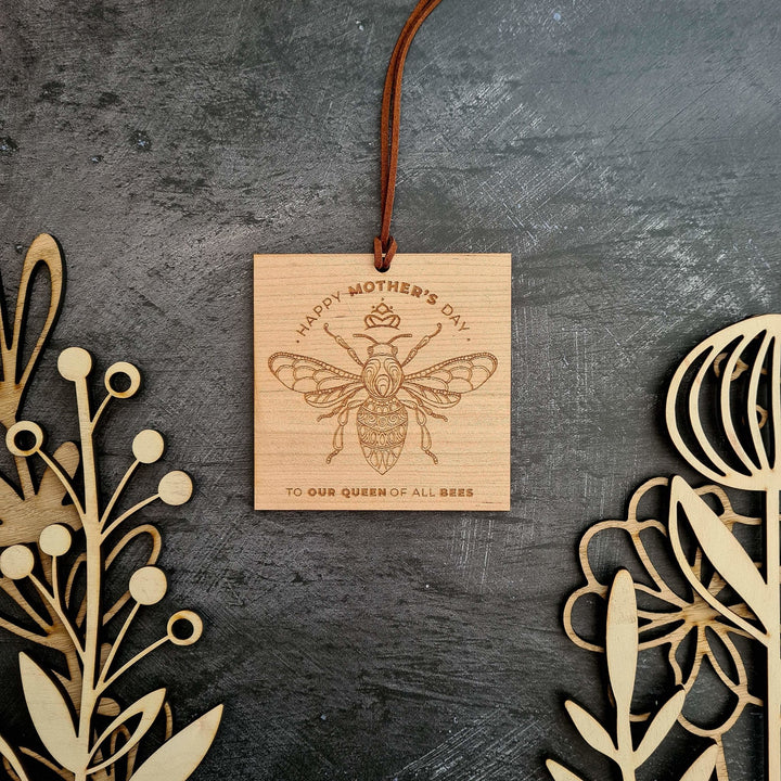 Queen Bee - Personalised Wooden Card - TilleyTree