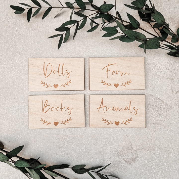 Rectangle Storage Labels - Classic Hearts Style - TilleyTree