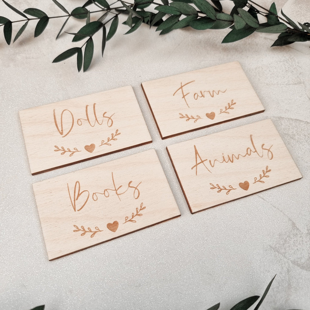 Rectangle Storage Labels - Classic Hearts Style - TilleyTree