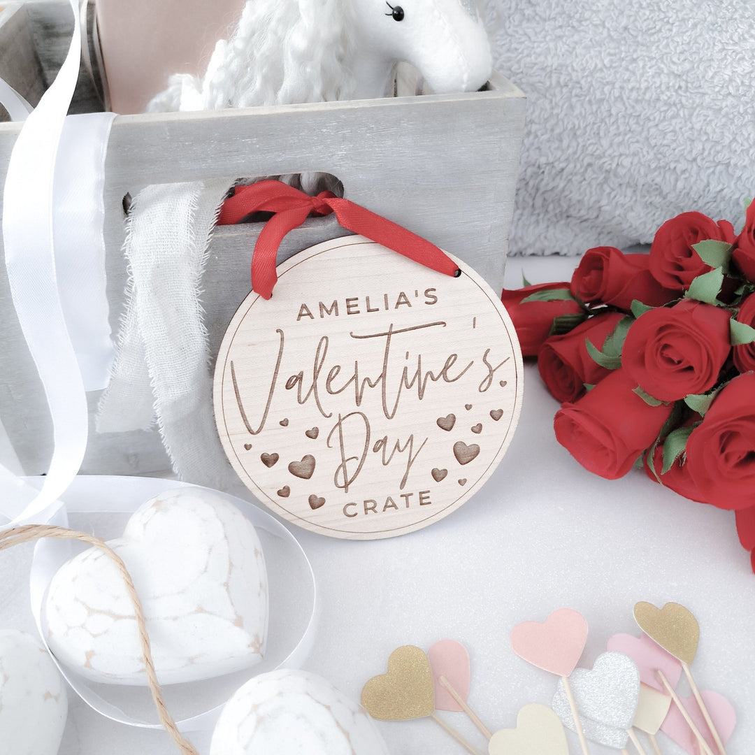Round Simple Valentine's Box / Crate Sign - TilleyTree