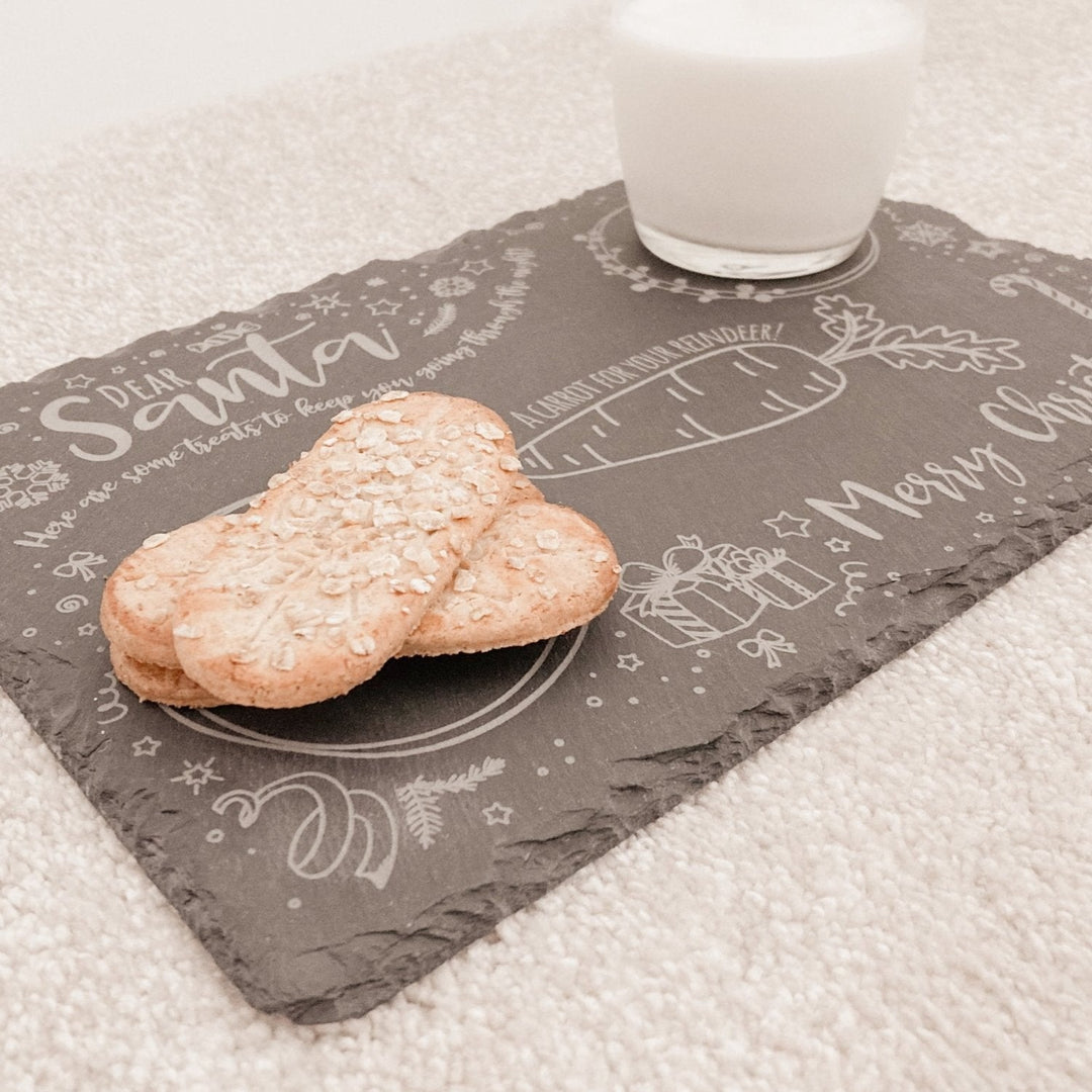 Santa and Rudolf's Snack Plate - Slate - TilleyTree