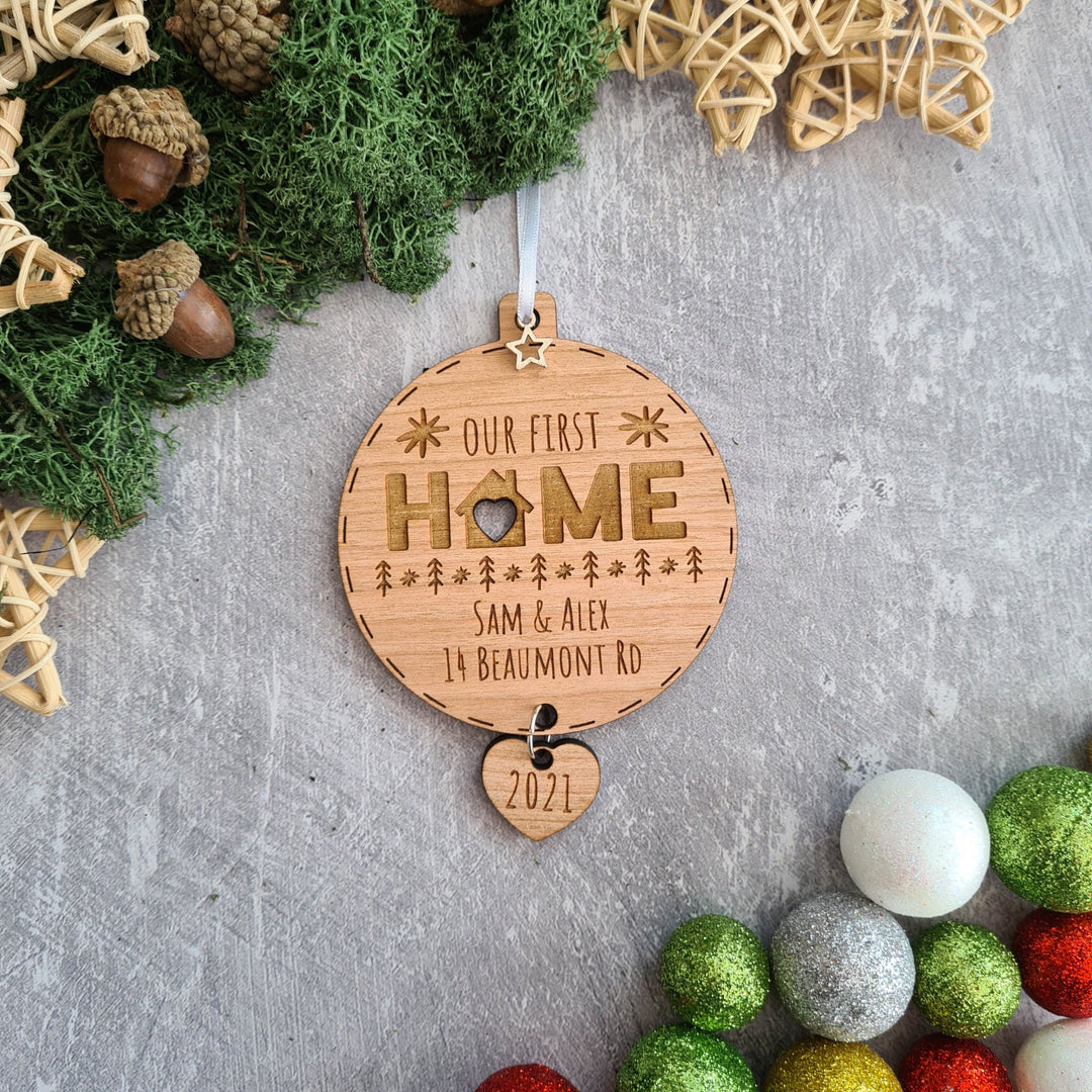 Scandi Style New Home Personalised Christmas Ornament