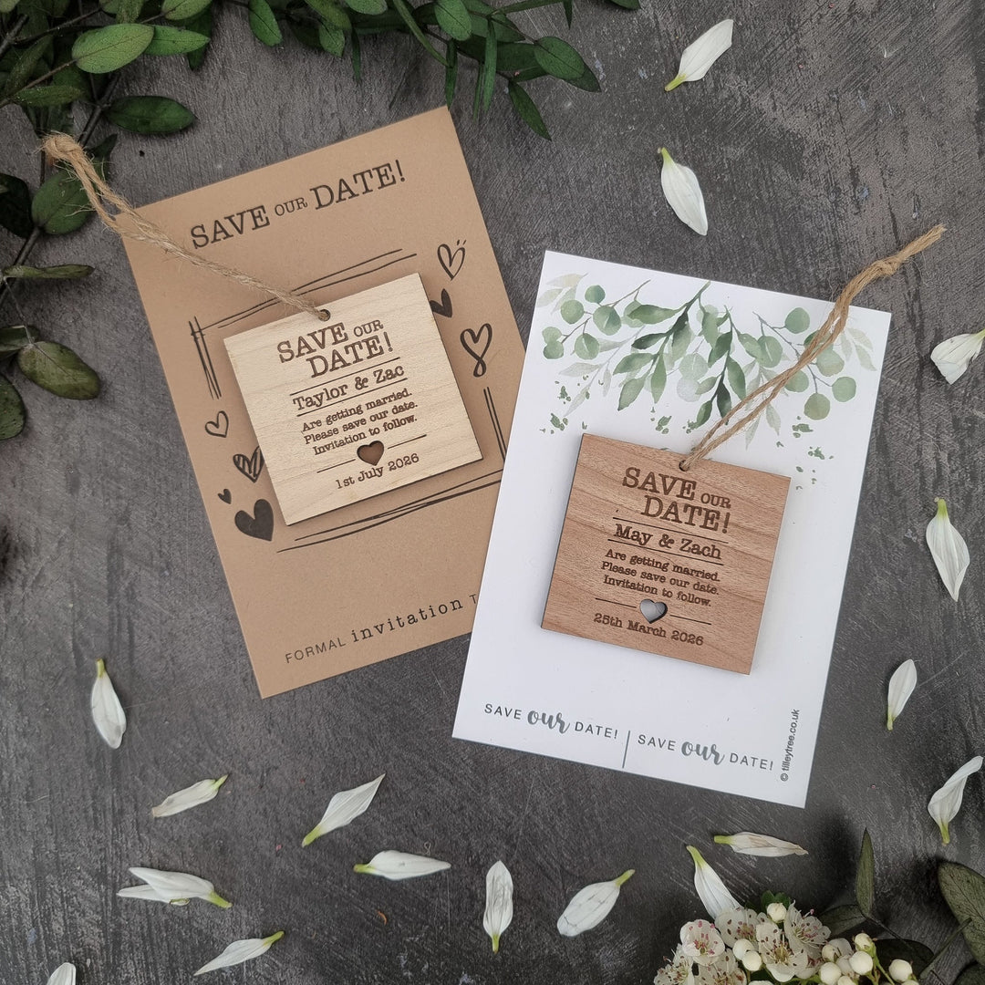 Simple Square Save the Date - TilleyTree