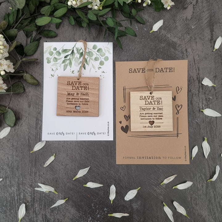 Simple Square Save the Date - TilleyTree