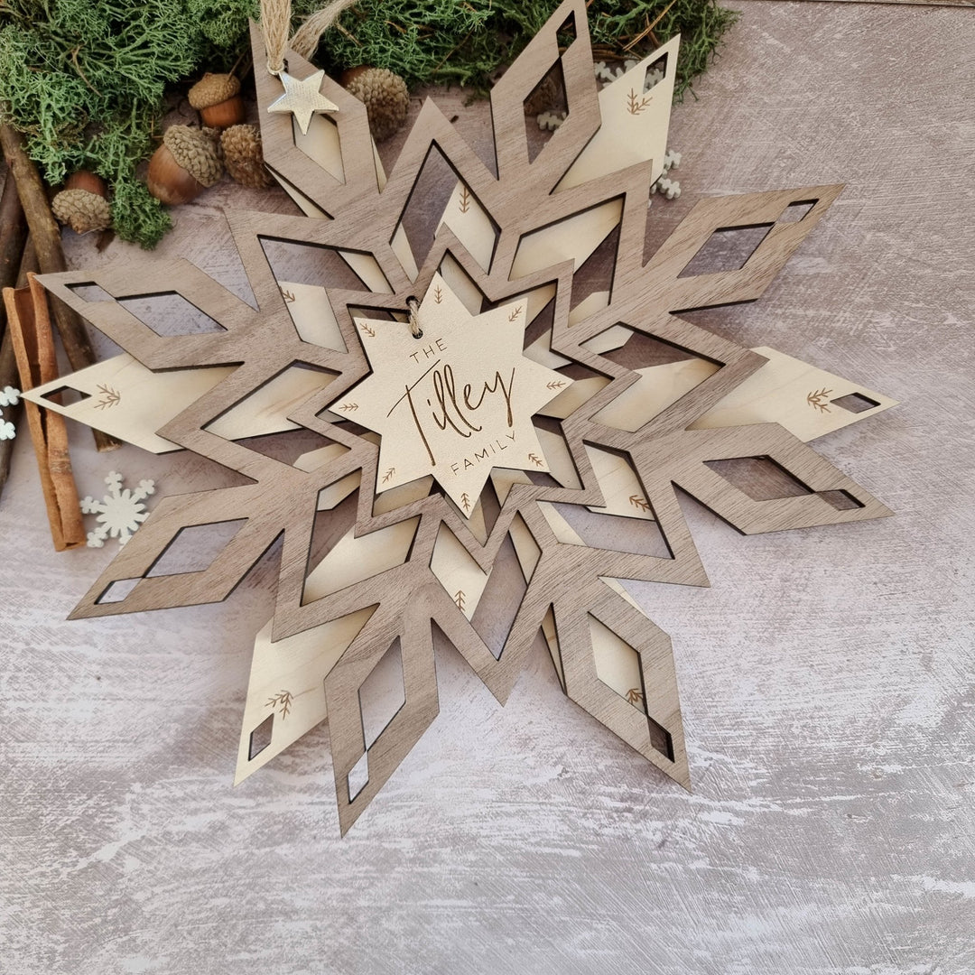 Snow Crystal - Personalised Luxury Snowflake - TilleyTree