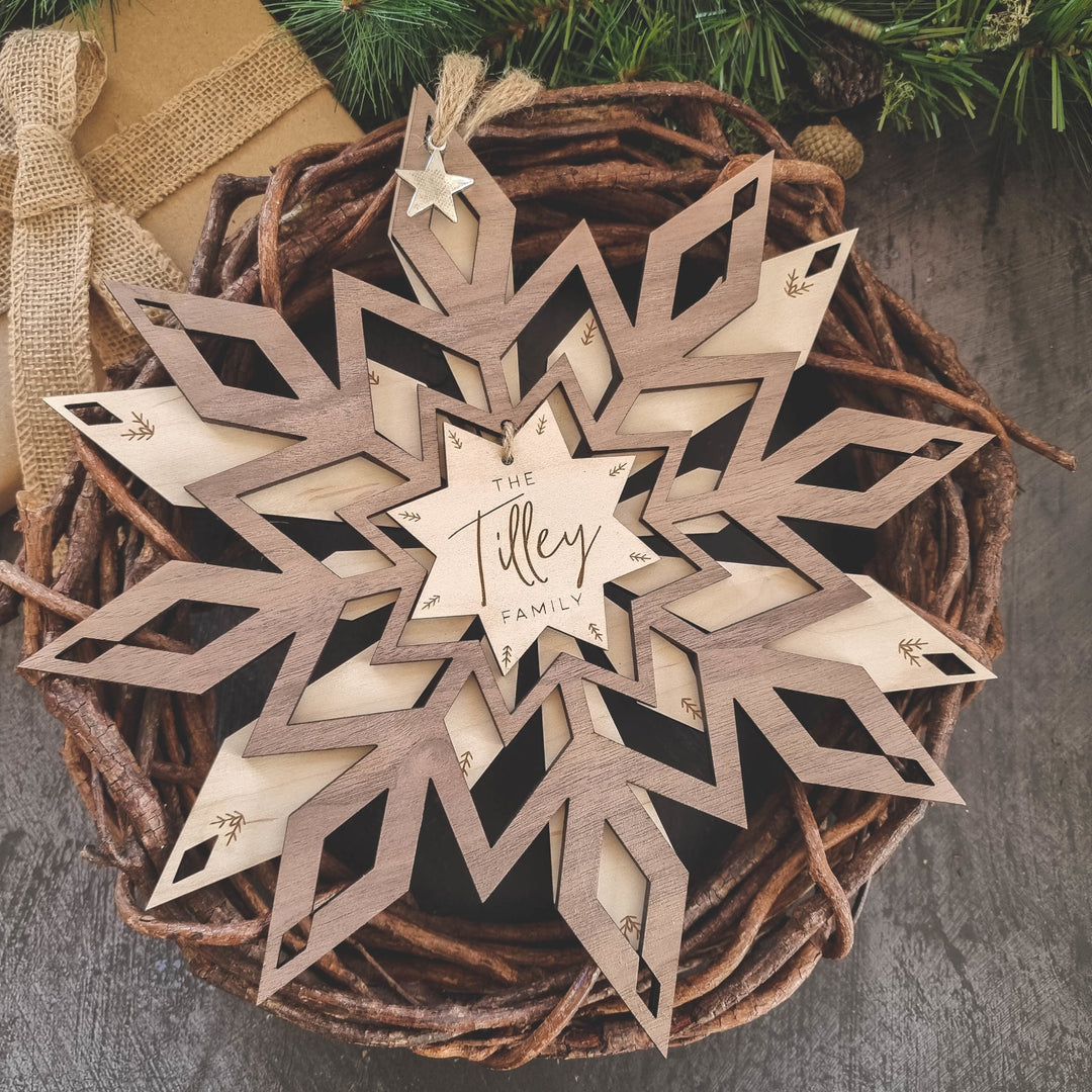 Snow Crystal - Personalised Luxury Snowflake - TilleyTree