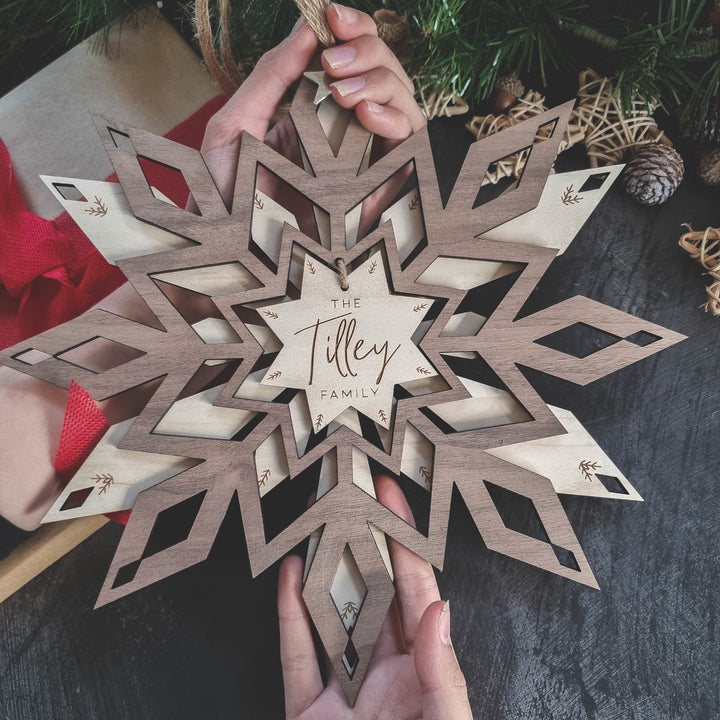 Snow Crystal - Personalised Luxury Snowflake - TilleyTree