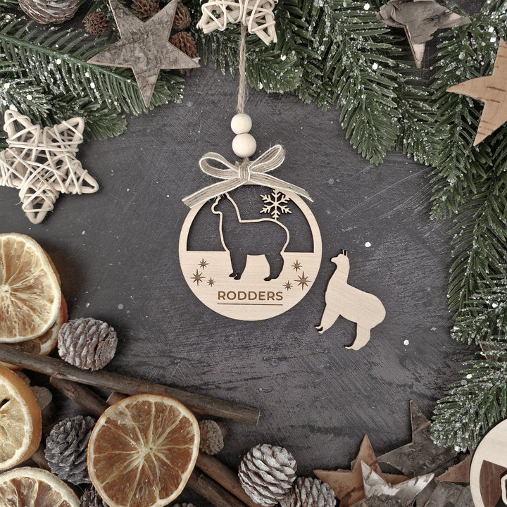 Snowflake Personalised Pet Christmas Ornament - TilleyTree