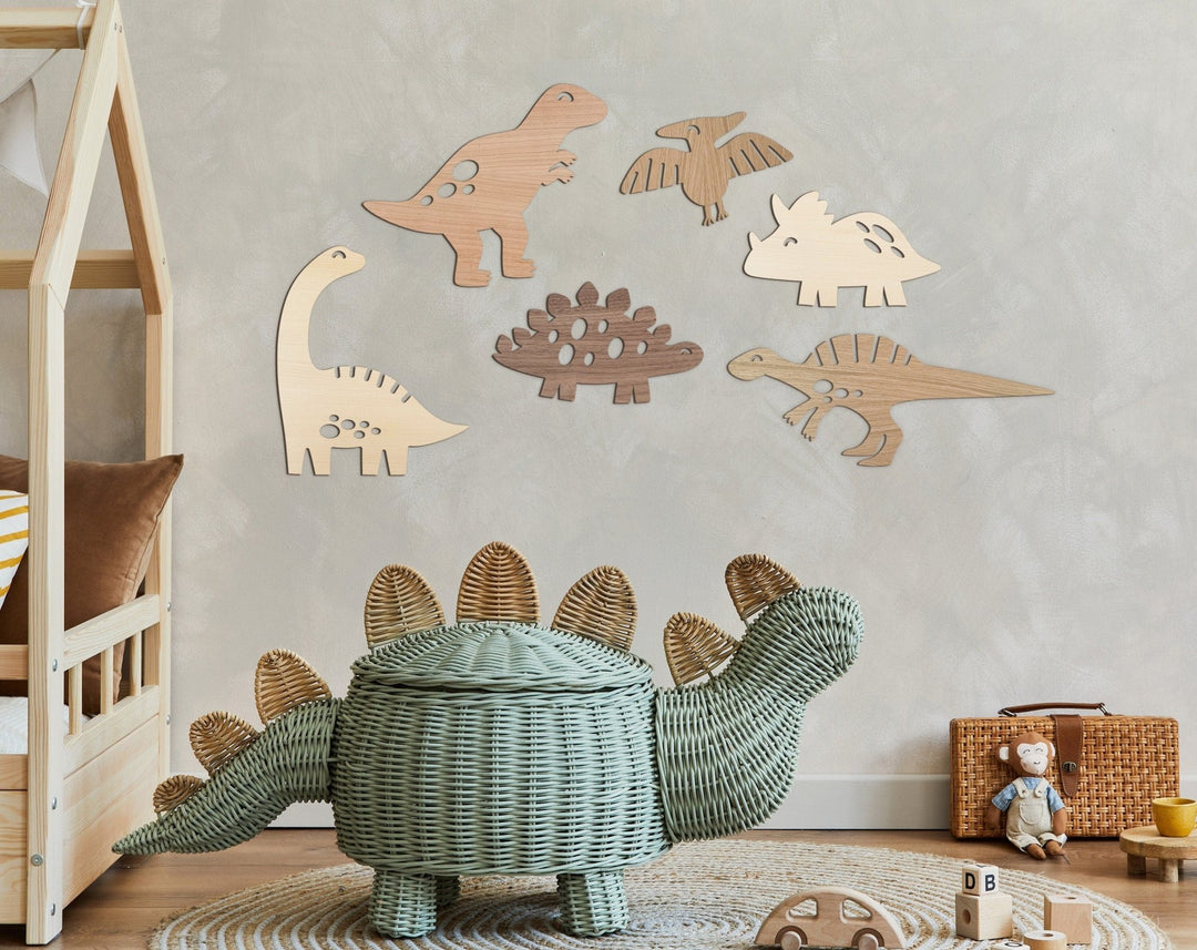 Solid Dinosaurs Wall Art - Set of 6 - TilleyTree