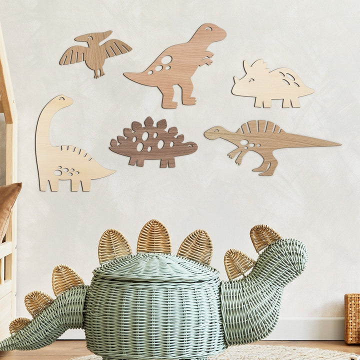 Solid Dinosaurs Wall Art - Set of 6 - TilleyTree