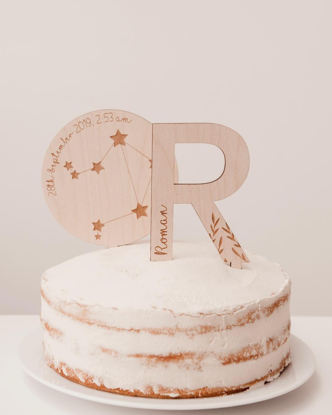 Star Sign and Initial - Reusable Cake Topper - TilleyTree