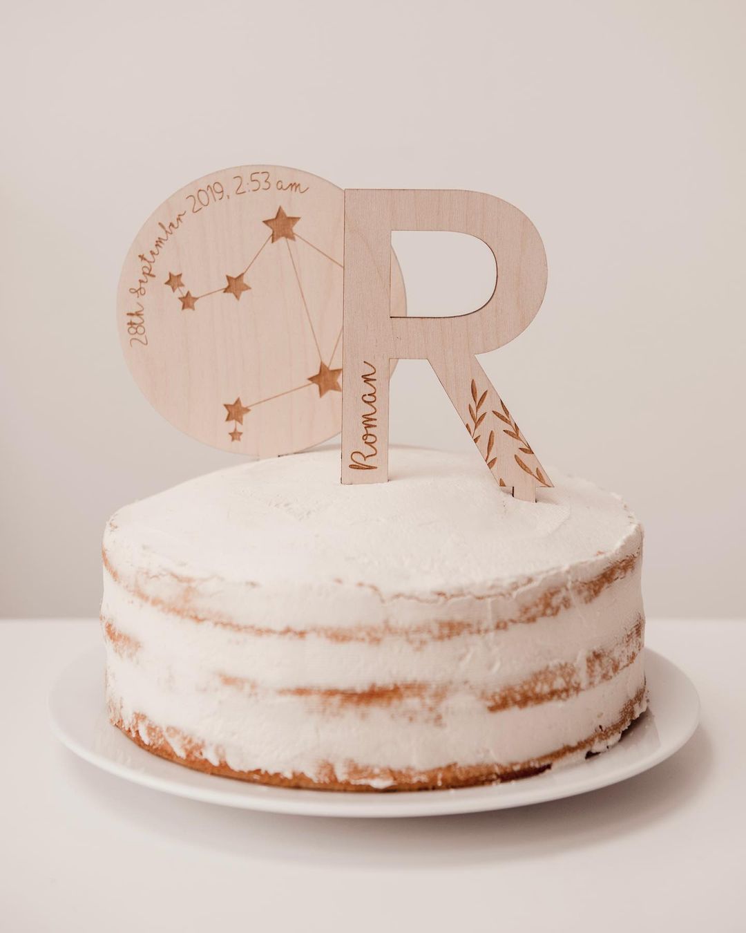 Star Sign and Initial - Reusable Cake Topper - TilleyTree