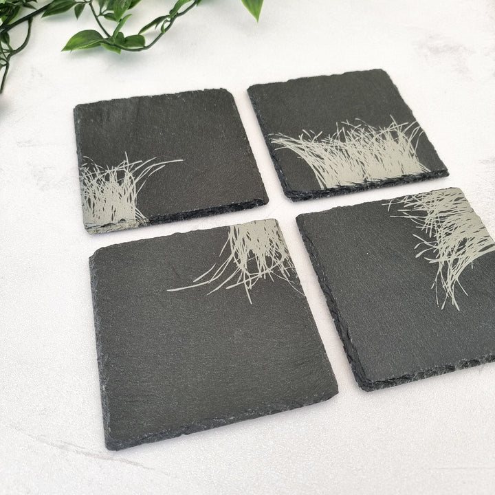 Tuft of Grass Slate Coasters - TilleyTree