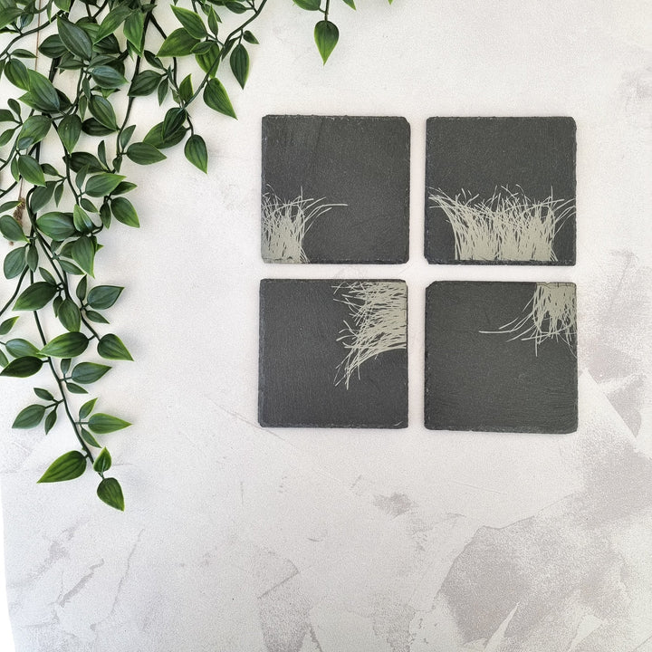 Tuft of Grass Slate Coasters - TilleyTree